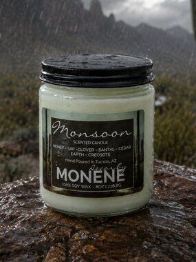 Monsoon Desert Rain Scented 8oz Soy Wax Candle